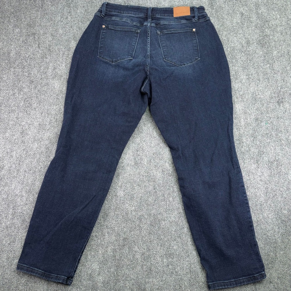 Judy Blue Jeans Womens 18W (Fits 36x29) Boyfriend Fit Stretch Denim Dark Wash - Picture 13 of 14